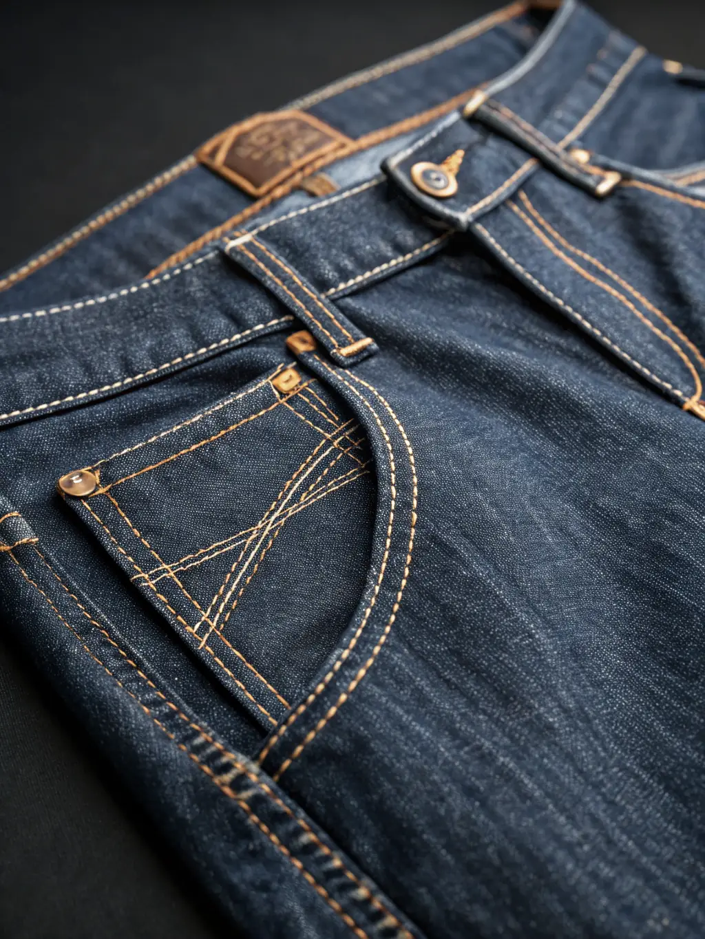 A detailed shot of Carhartt jeans and Dickies work pants in the men's clothing section of Weaver's Store in Denver.